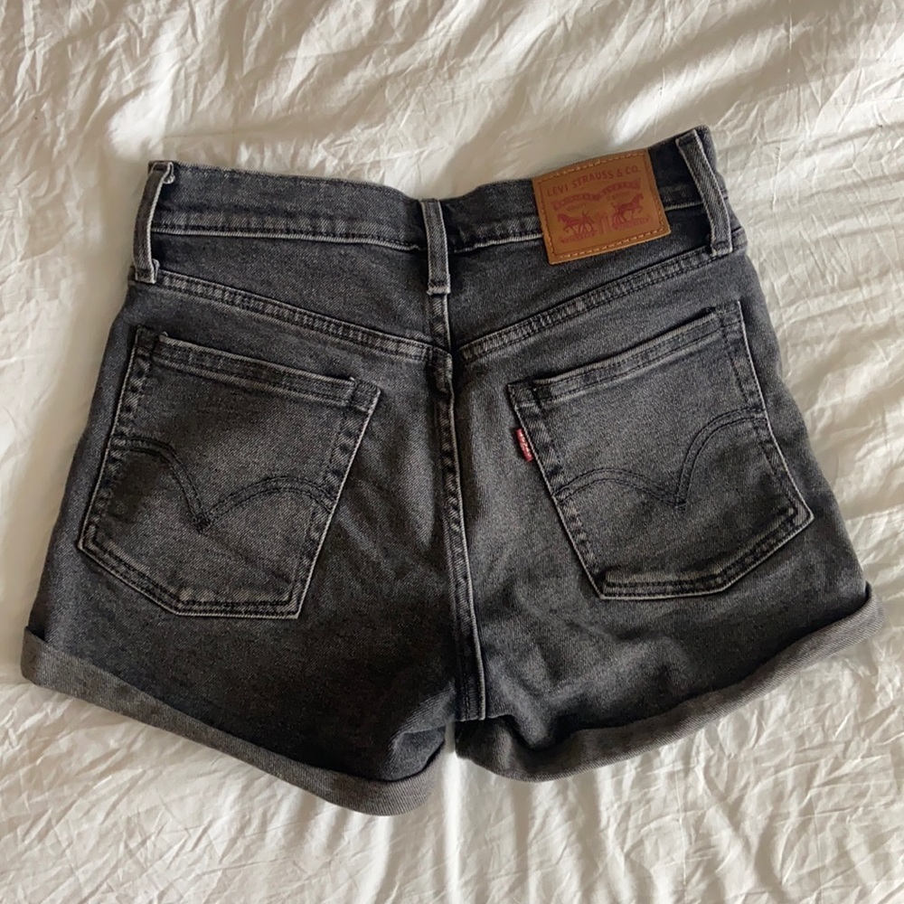 Levi’s Black High Waisted Jean Shorts